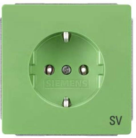Siemens Schutzkontakt-Steckdose Delta in Grün 5UB1826 - Bild 1