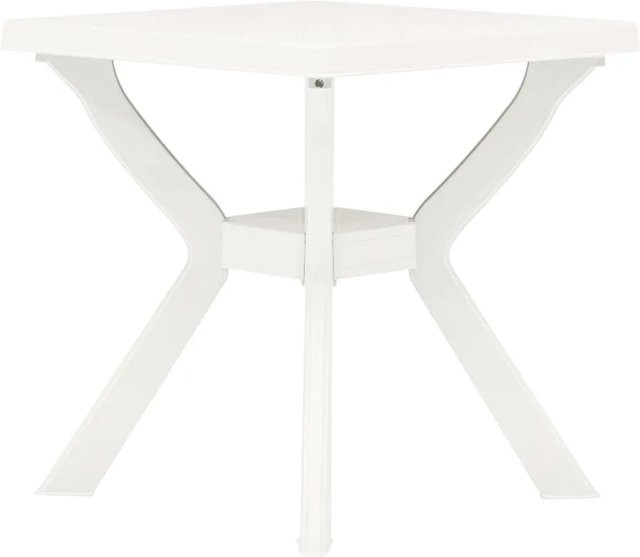 Furnicato Bistrotisch aus Kunststoff in Weiß für Garten, Terrasse und Balkon, B/T/H: 70 x 70 x 72 cm - Bild 1