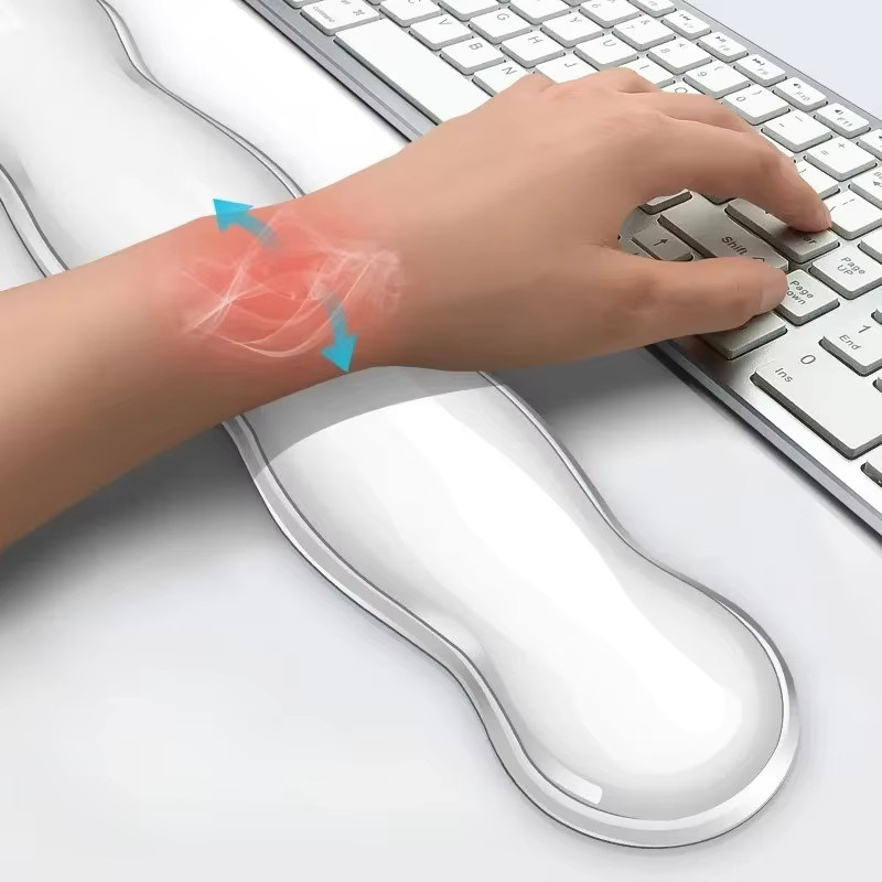 Transparentes Silikon Mauspad mit Handballenauflage und Tastaturablage für deinen Schreibtisch - Bild 2