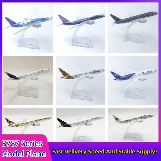 ZOCO B787 Flugzeugmodell, Metall, Maßstab 1:400, 16 cm - Bild 1