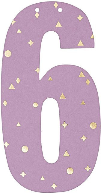 Rico Design Girlanden-Zahl 6 aus Papier, Höhe: 14 cm - Bild 1