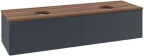 V&B Waschtischunterschrank Antao mit Frontstruktur in Blau, lackiert, B/T/H: 160 x 50 x 50 cm - Bild 1