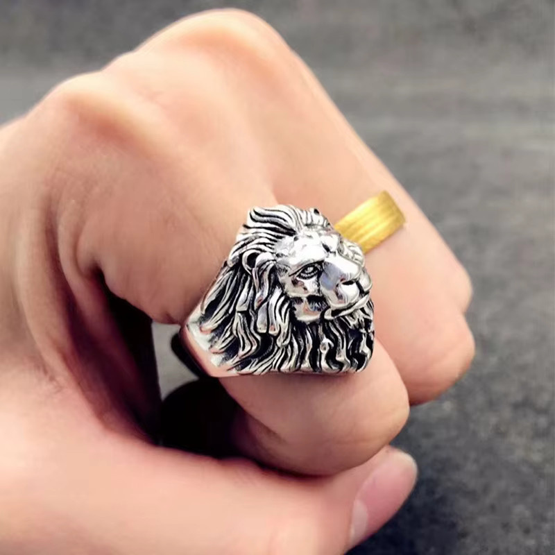 LENNIK Ring Löwenkopf, Silber, Herren - Bild 4