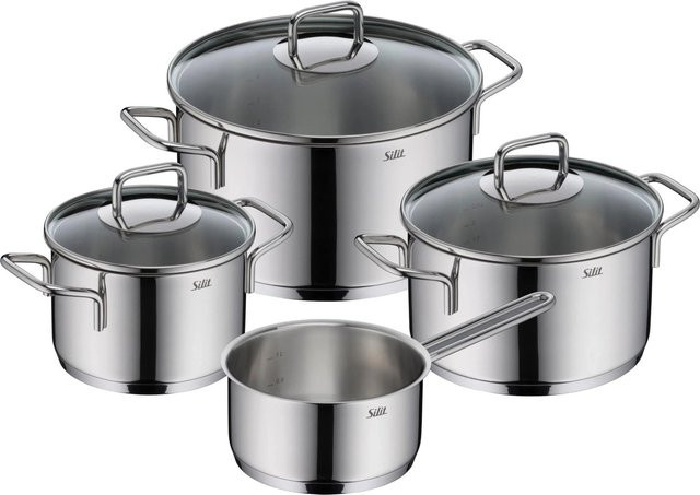 Silit Extra Cook Kochtopfset aus Edelstahl, 7-teilig, silber - Bild 1