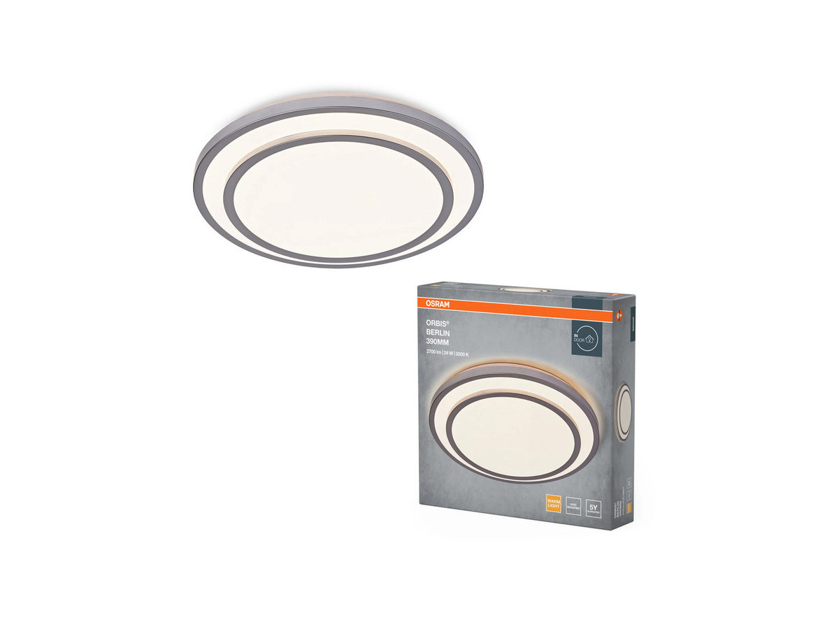 OSRAM Orbis Berlin LED Deckenleuchte in Silber, Durchmesser: 39 cm, Warmweiß - Bild 3