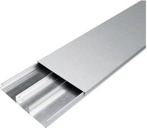 Hager Elektro-Sockelleistensystem UK240283 aus Stahl in Silber, Länge: 200 cm - Bild 1