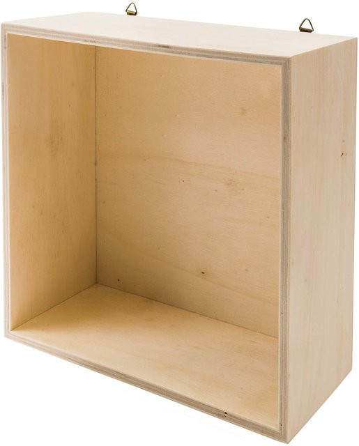 Rico Design Holzbox quadratisch aus Pappelsperrholz, hell, B/T/H: 21,5 x 21,5 x 10 cm - Bild 1