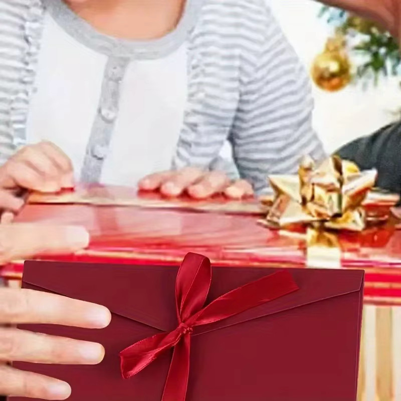 10 Stück rote Perlglanzpapier-Umschläge für kreative Hochzeitseinladungen - Bild 4