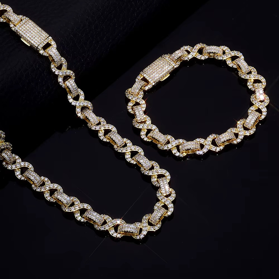 ESKEEM Gliederkette, Zirkonia, Gold, Unisex - Bild 2