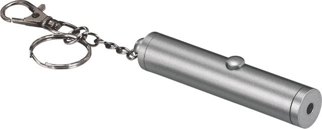 Hama Laserpointer LP-LC1 in Rot und Silber aus Metall mit rotem Laserstrahl - Bild 1