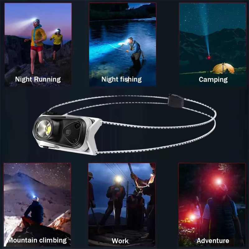 Mikenoon USB wiederaufladbare Stirnlampe mit Bewegungssensor und hoher Helligkeit für die Nachtarbeit - Bild 3