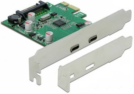 Delock USB-Erweiterungskarte PCIe x1 zu 2x USB-C 3.2 Gen 1 SuperSpeed - Bild 1