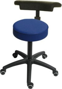 STIER Drehhocker Atollblau mit 360° Armlehne und Rückenlehne höhenverstellbar Durchmesser: 36 cm - Bild 1