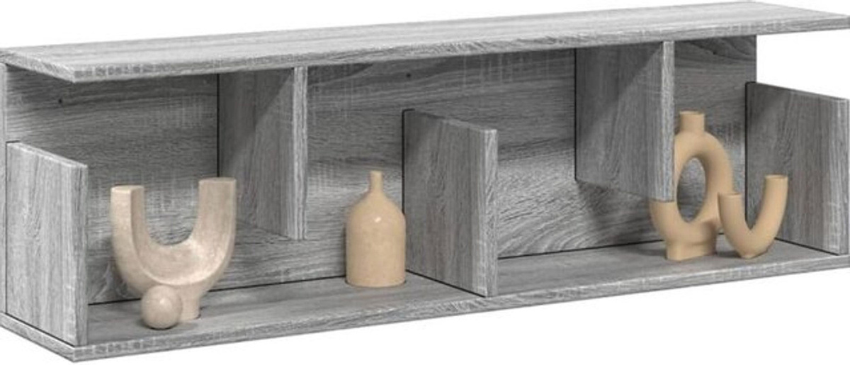Moderner Wandschrank Vidaxl aus Holzwerkstoff in Grau, B/H/T: 100 x 30 x 20 cm - Bild 1