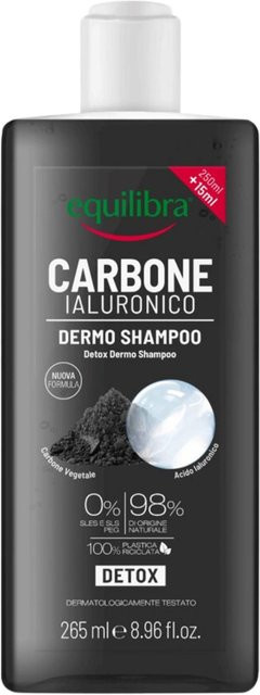 Equilibra Carbone Shampoo mit Aktivkohle, 265 ml, für fettiges Haar - Bild 1
