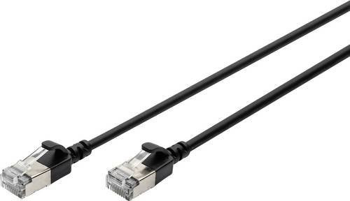 Digitus RJ45 Patchkabel CAT 6a F/FTP Ethernet/LAN Schwarz, Länge: 0,5 m - Bild 1