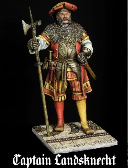 LISM Kapitän Landsknecht, Druckguss-Harzfigur, Maßstab 1:24, unmontiert und unbemalt - Bild 1