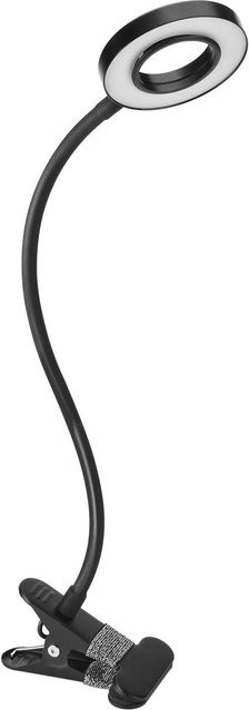 Igeteck Clip-on LED Schreibtischlampe in Schwarz, dimmbar und verstellbar für Tattoo, Nagelkunst, Make-up und zum Lesen - Bild 1