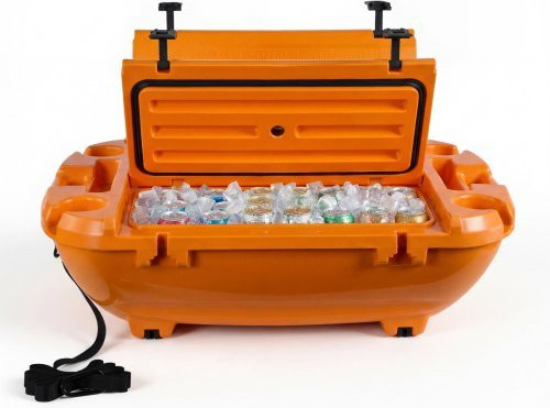 VEVOR Amphibischer Schwimmender Kühler mit Trockenfach und Zugseil, 37,9 l, Orange - Bild 1