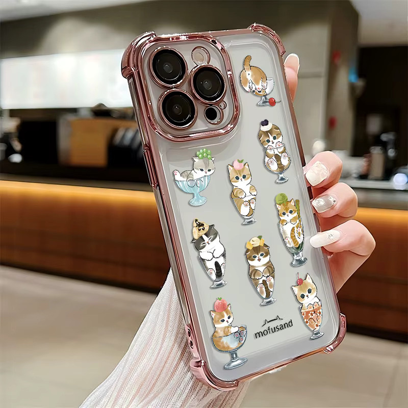 Mofusand Katzen Handyhülle mit Anti-Sturz-Airbag für Samsung Galaxy S26 S25 S24 S23 S22 S21 S20 FE Note20 Edge Plus Ultra 4G 5G - Bild 2