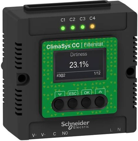 Schneider Electric NSYCCOFST30V Raumthermostat mit Display in Schwarz - Bild 1