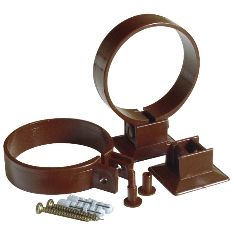 Fallrohrschellen für 110 mm Kunststoff Fallrohr von Friedrich von Lien AG aus PVC in Anthrazit, Weiß, Braun oder Grau - Bild 1
