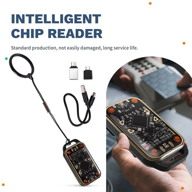 CJSD Chameleon Ultra V3.0 RFID Smart Card Emulator Lesegerät mit 5x UID Schlüsselanhängern zum Kopieren von 125kHz und 13,56MHz ID IC Tags in Schwarz und Transparent - Bild 4