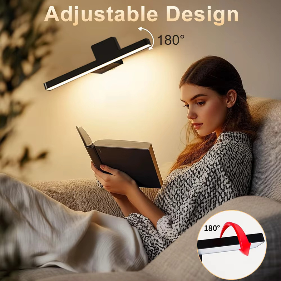 2 Stück UMEXUS Wiederaufladbare LED-Wandleuchten in Schwarz, kabellose USB-Bilderleuchten mit einstellbaren Farben und flexibler Ausrichtung - Bild 4