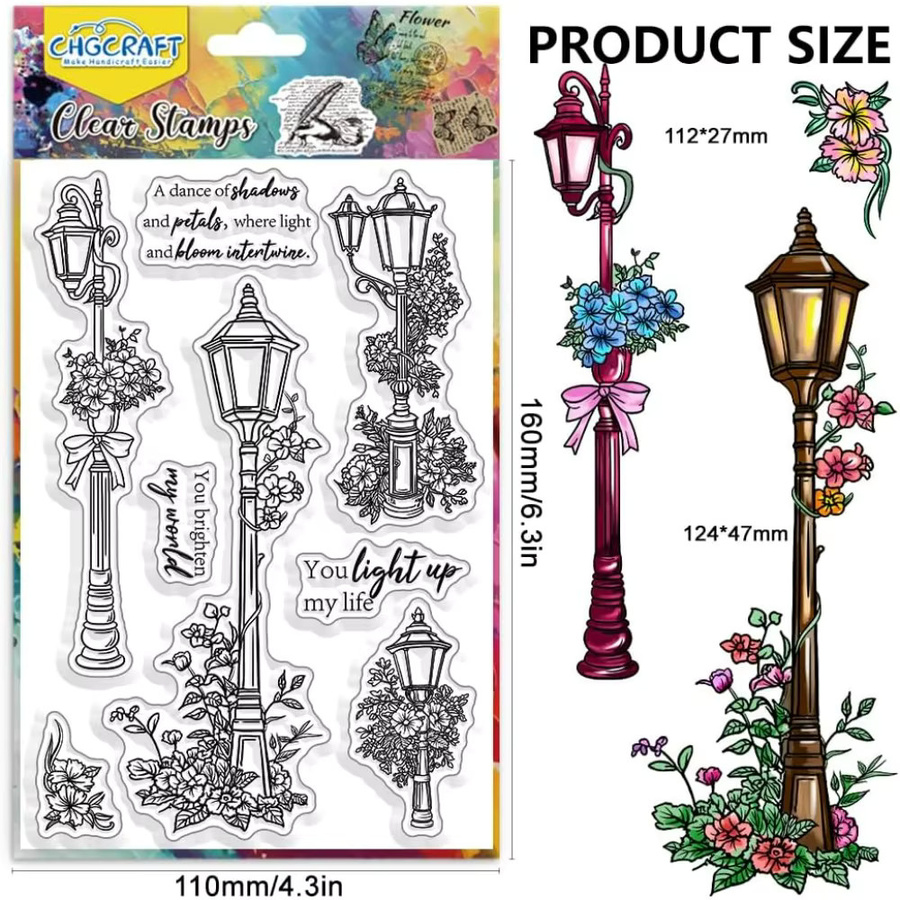 Transparenter Blumen-Stempel aus Kunststoff für DIY Scrapbooking und Fotoalben - Bild 2