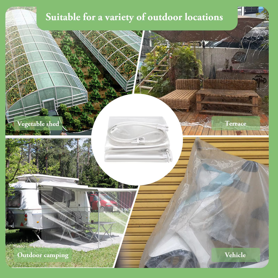 Wasserdichte und frostbeständige Hochleistungsplane aus transparentem PVC mit 420 g/m² - Bild 5