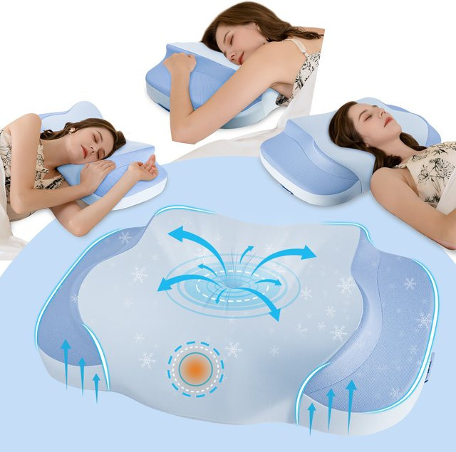 IDEA Orthopädisches Memory Foam Nackenkissen für Seiten-, Rücken- und Bauchschläfer zur Linderung von Nackenschmerzen und gegen Schnarchen - Bild 1