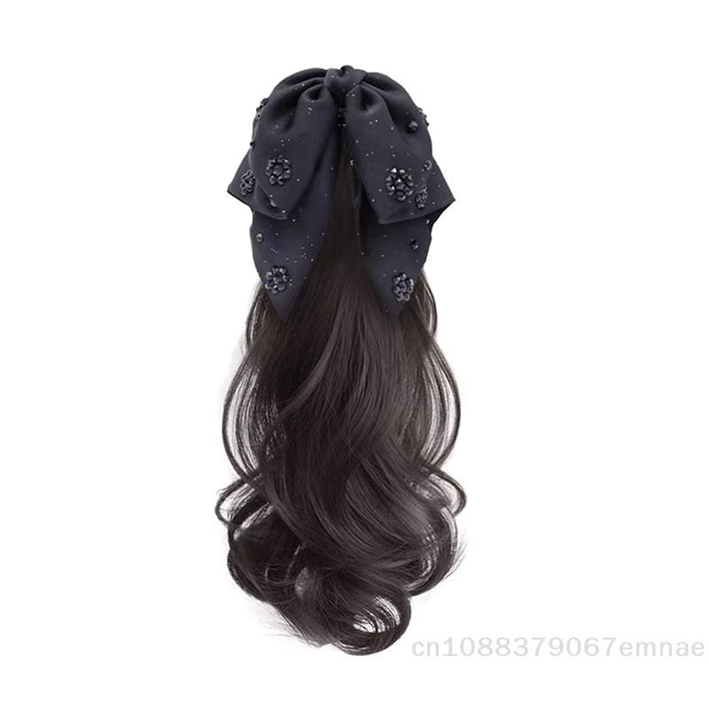 ZYAS Perücke, lockiger Pferdeschwanz mit Clip, Damen, 40 cm - Bild 5