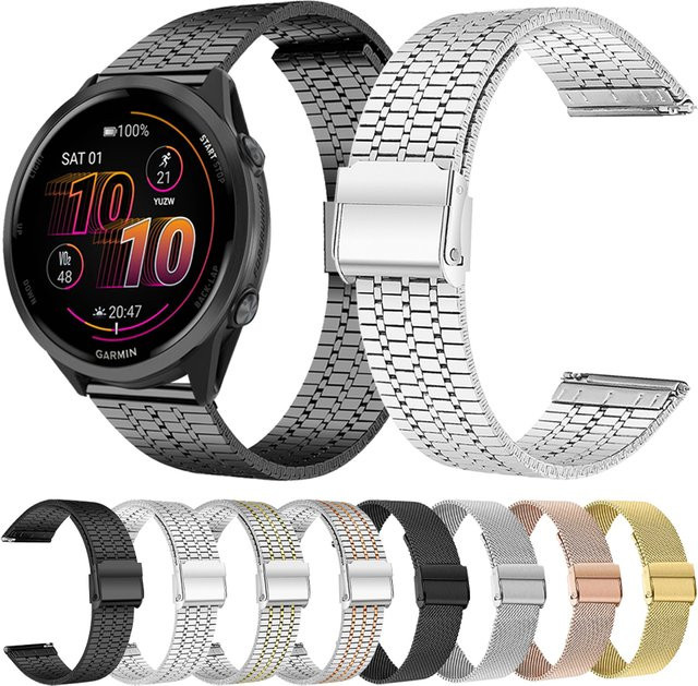 Uhrenarmband Edelstahl, Silber, 20mm 22mm - Bild 1