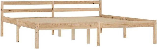 vidaXL Massivholzbett aus Kiefer in Braun und Beige, B/T/H: 160 x 200 x 60 cm - Bild 1