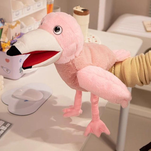 Kidsly Plüschvogel-Handpuppe, Stofftierpuppe, ab 14 Jahren - Bild 1