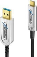 PureLink FiberX Serie USB 3.1 Glasfaser Kabel USB-A auf USB-C Hybrid Version Schwarz Länge: 10 m - Bild 1