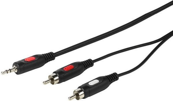 Vivanco Audio Verbindungskabel mit 3,5 mm Jack in Schwarz, Länge: 5 m - Bild 1