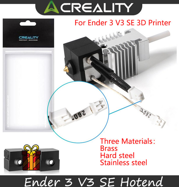 Creality Ender 3 V3 SE Hotend Upgrade Kit mit Titan-Heatbreak für bis zu 300 °C in Silber - Bild 1