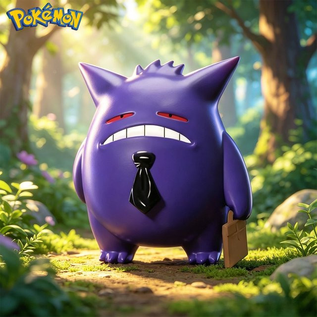 Bandai Pokémon Gengar, Actionfigur, lila, 11,5 cm - Bild 1