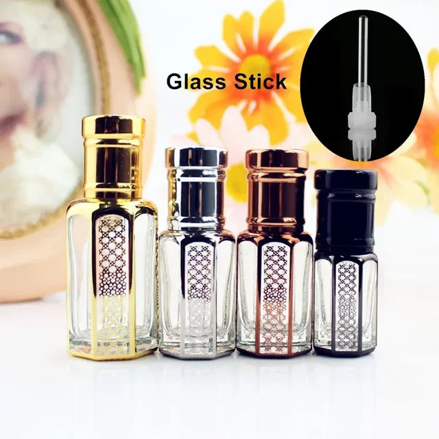 Sambette Parfüm Glas Flaschen mit Stick, 50 Stück, 3 ml 6 ml 12 ml, leer nachfüllbar - Bild 1
