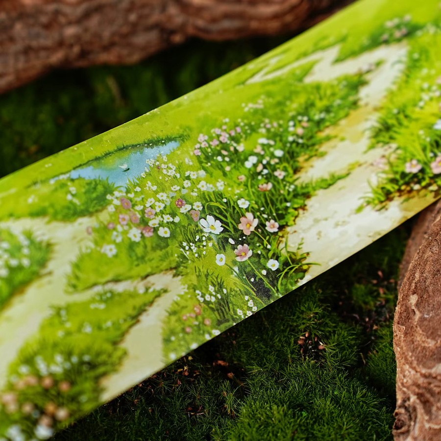 Etori Life Washi Tape Countryside Path Grassland Flower mit Waldfluss-Motiv, Multicolor, Breite: 6 cm, Länge: 2 m - Bild 4