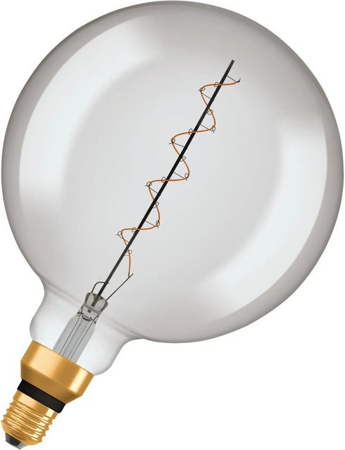 Osram LED-Leuchtmittel E27 Globeform, 4,8 W, dimmbar, warmweiß, Glas, transparent/smokey, H x Ø: 29,5 x 20 cm - Bild 1