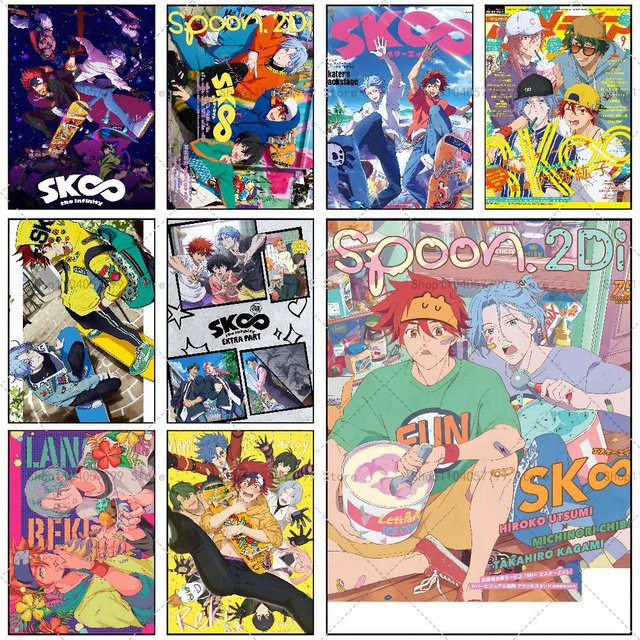 Anime SK8 die Unendlichkeit Wandbild Selbstklebender Wasserdichter Poster Aufkleber in Mehrfarbig - Bild 1