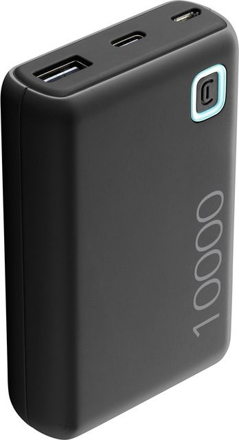 CellularLine Powerbank ESSENCE 10000 mAh Schwarz mit USB-A, USB-C und Micro-USB - Bild 1