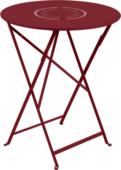 Fermob Floreal Tisch in Rot mit floralem Design aus pulverbeschichtetem Stahl für Garten und Balkon - Bild 1