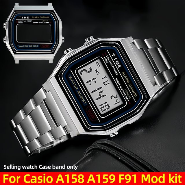 Casio Uhrenarmband Edelstahl, Silber, Klassisch - Bild 1