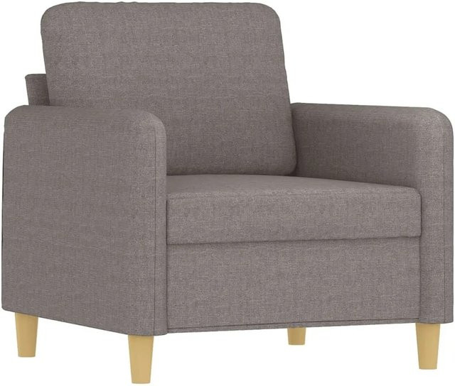 vidaXL Sessel in Taupe mit Stoffbezug und Metallgestell - Bild 1