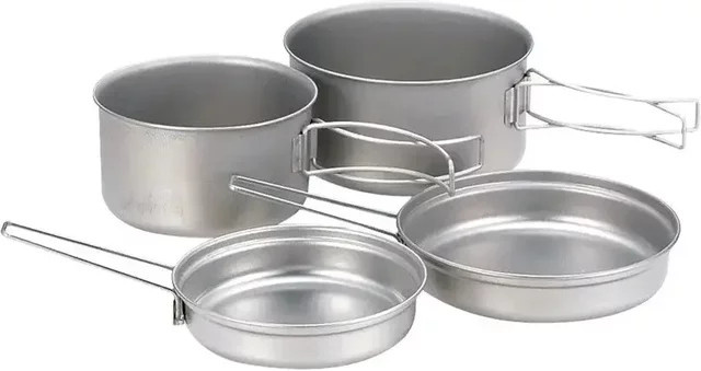 Snow Peak Compact Multifunktionales Küchen-Set aus Titan in Silber - Bild 1