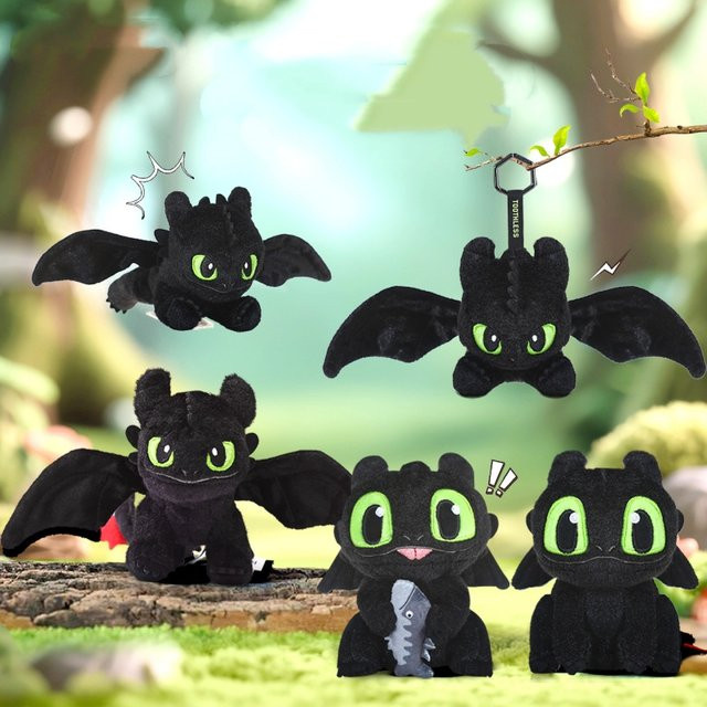 Potdemiel Zahnlose Puppe, Plüsch Schlüsselanhänger, Schwarz, Mini - Bild 1