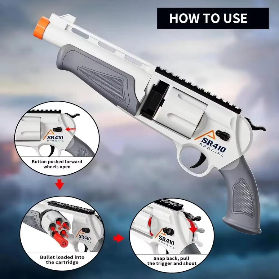 NOCCLILI Revolver-Spielzeugpistolen, mit Hülsenauswurf und Weichgeschossen - Bild 2